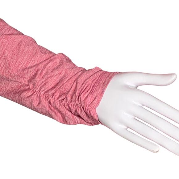 Champion Long Sleeve Shirt Size Medium Pink  Space Print Zip Up Shirred - Picture 4 of 9